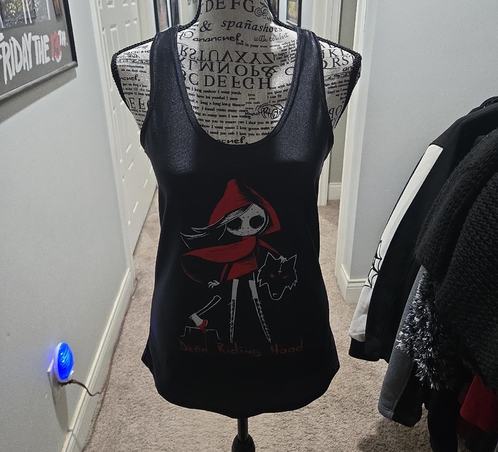 Black Graphic Tank Top